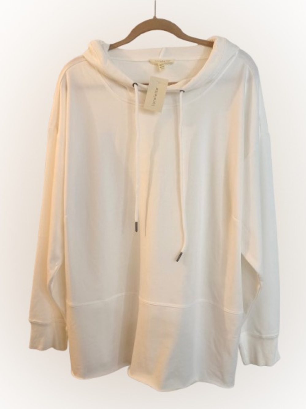 Loralette White Hooded Sweatshirt (size 18/20)